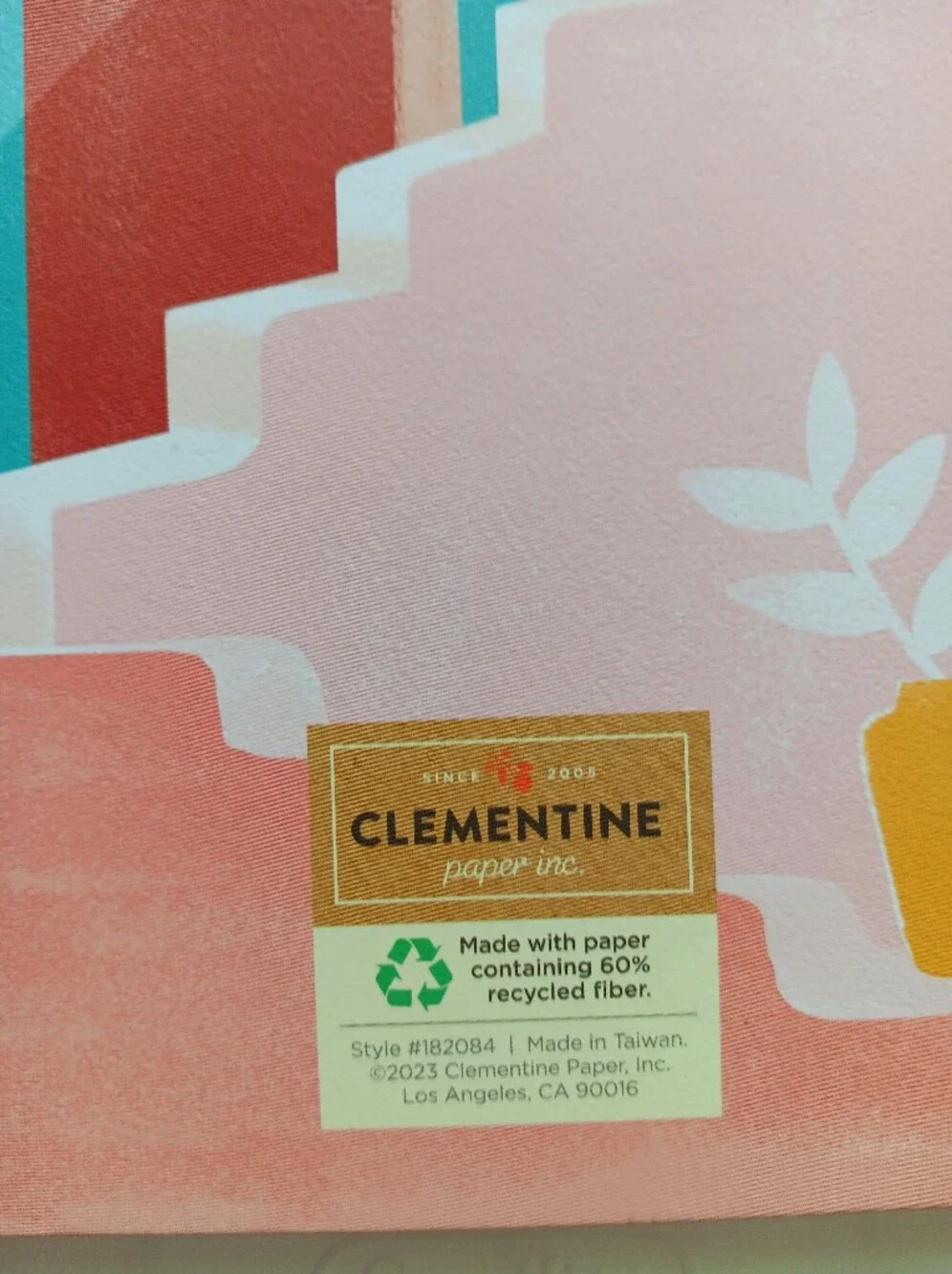 Clementine Paper Spiral Bound Top Flip Hardcover Notebook Blue Pink Lined Pages